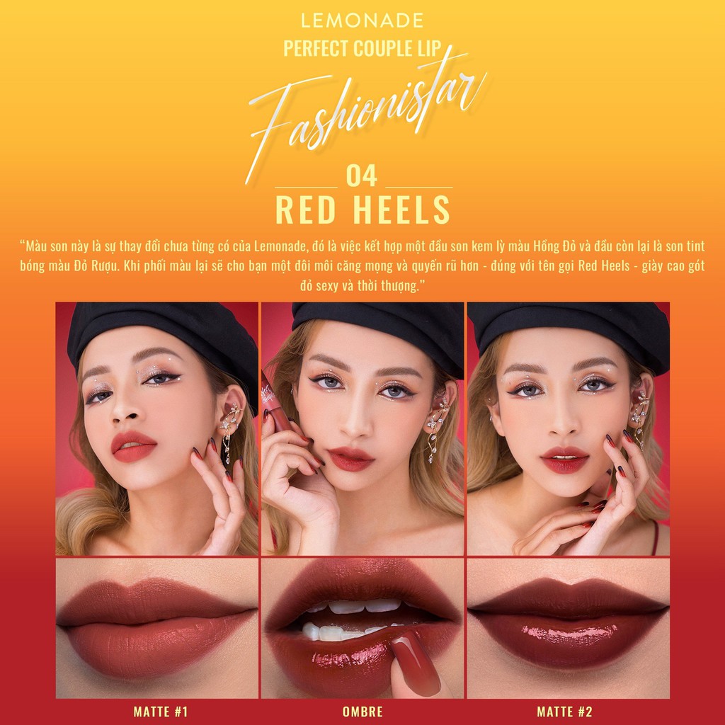 Son Kem Lì 2 Đầu LEMONADE x CHÂU BÙI Perfect Couple Lip - Fashionistar | BigBuy360 - bigbuy360.vn