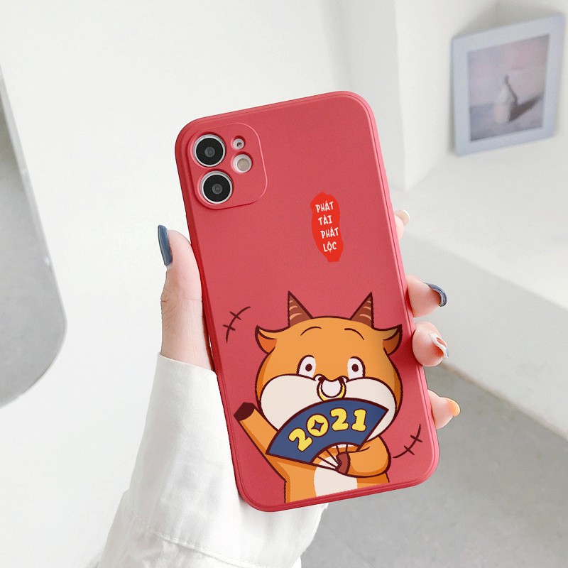 Ốp lưng iphone - Ốp iphone Trâu vàng cạnh vuông BVC 5/5s/6/6plus/6s/6splus/7/7plus/8/8plus/x/xr/xs/11/12/pro/max/plus | BigBuy360 - bigbuy360.vn