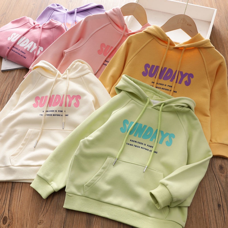 Áo hoodie dáng rộng phong cách Hàn Quốc cho bé gái