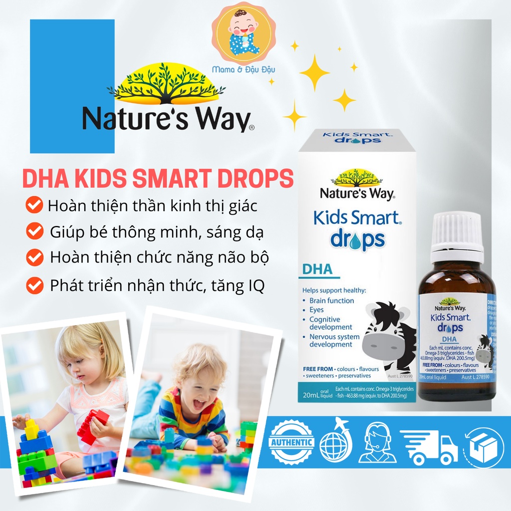 [CHÍNH HÃNG][ÚC] KIDS SMART DHA GIỌT CHO TRẺ THÔNG MINH, SÁNG TRÍ