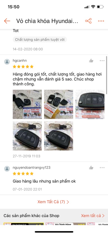 Vỏ chìa khóa xe Hyundai 3 Nút Bấm