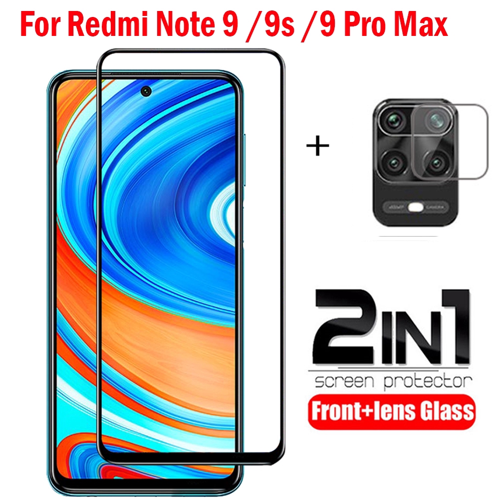 Kính cường lực bảo vệ camera và màn hình 2 trong 1 dành cho Redmi Note 9s 9pro Max