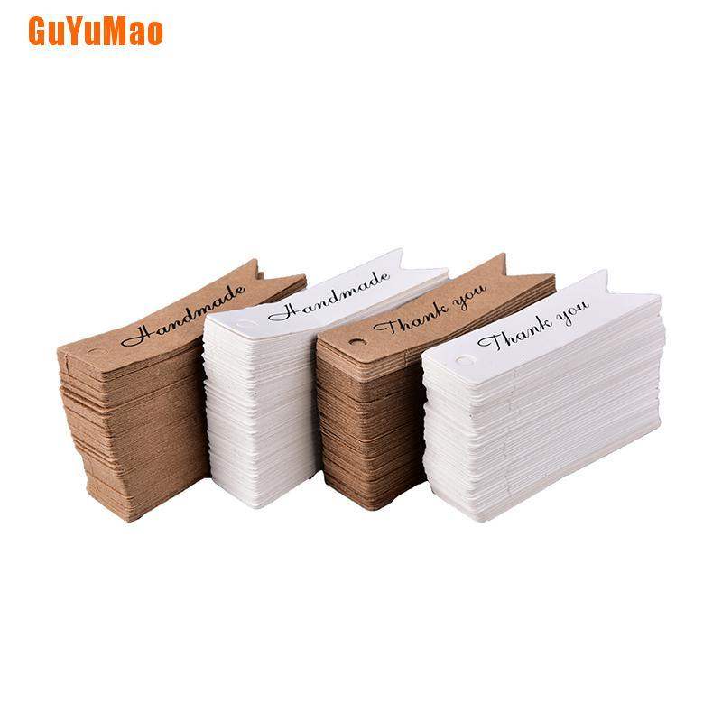 Set 100 Thẻ Tên Giấy Phong Cách Vintage Trang Trí Quà Tặng DIY