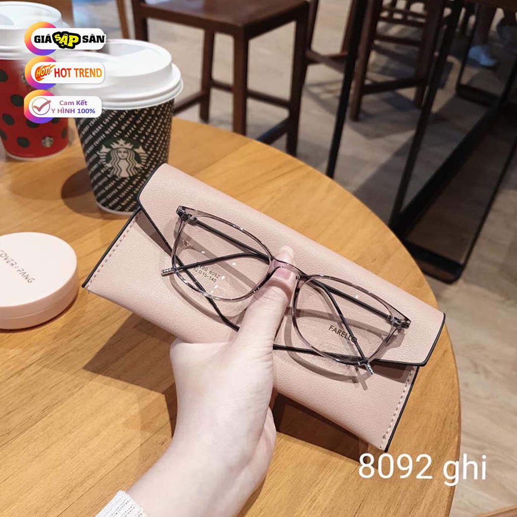 Mắt Kính Giả Cận Gọng Dẻo Hàn Quốc 8092 Form Vuông Lyly K437 Siêu Hot - Hazo