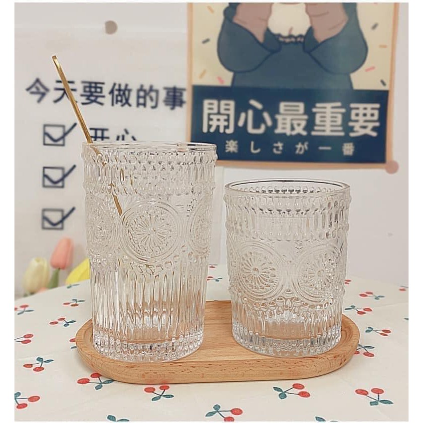 Set cốc cao thấp thủy tinh