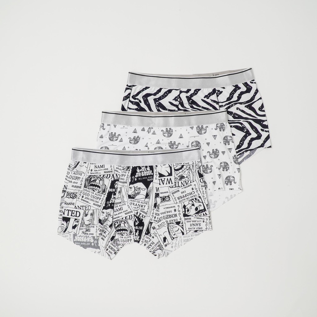 Combo 3 quần lót nam dáng trunk họa tiết mẫu ngẫu nhiên thun cotton 360 Boutique - SHCN201 - HÀNG MỚI VỀ