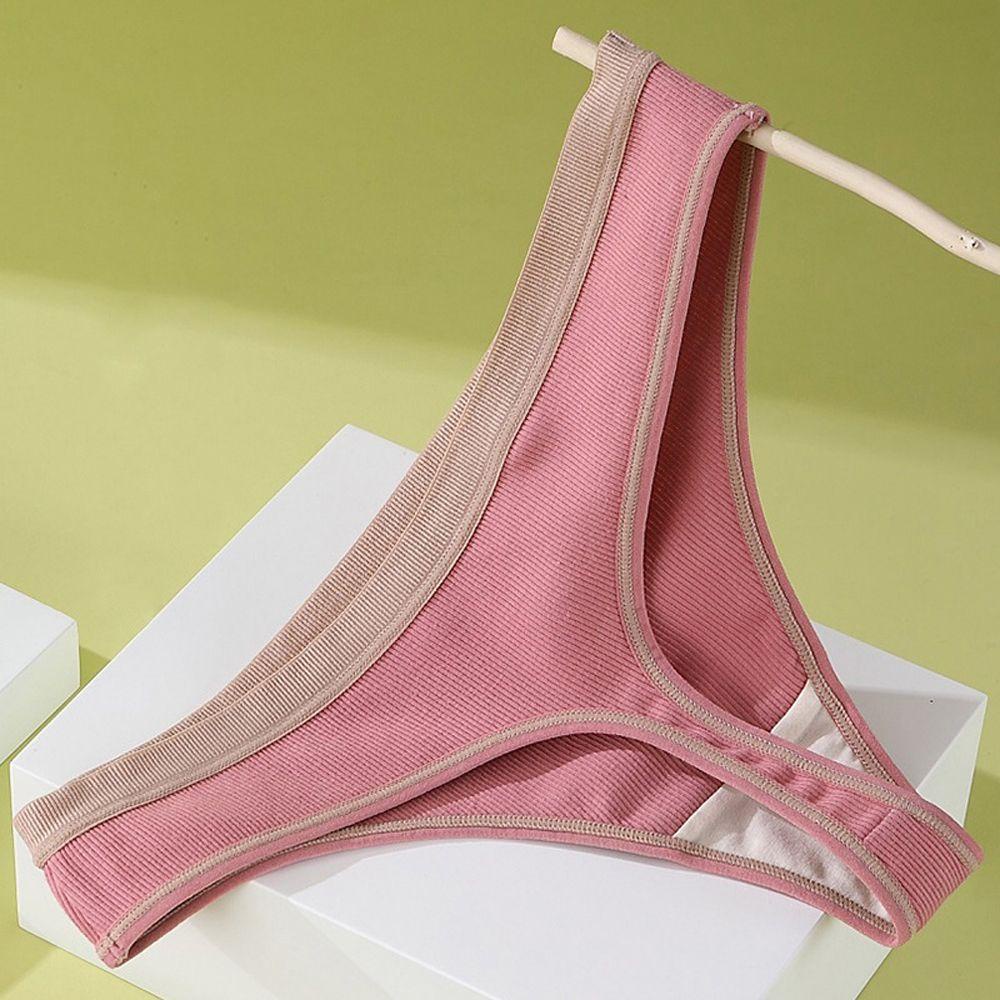 QQMALL Quần Lót Chữ T Lưng Thấp Không Đường May Thoáng Khí Đính Nơ Xinh Xắn Cho Nữ