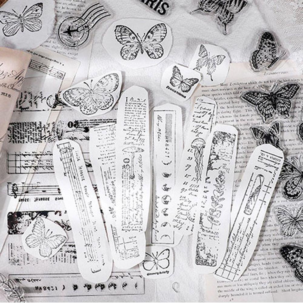 Tem Đóng Dấu Bằng Silicon Mềm Trong Suốt Hình Số / Bướm DIY