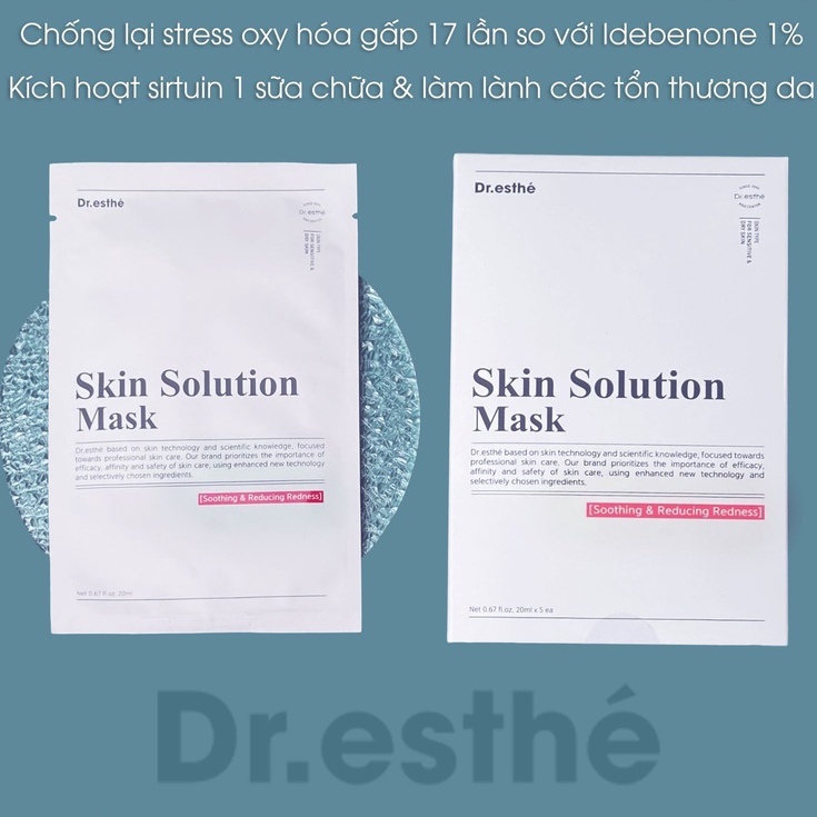 Dr.esthé SKIN SOLUTION MASK Mặt Nạ Làm Dịu, Giảm Đỏ Tức Thì
