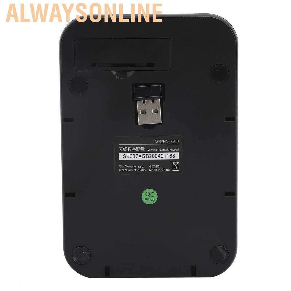 Bàn Phím Số 18 Cơ Không Dây Alwaysonline 2.4g