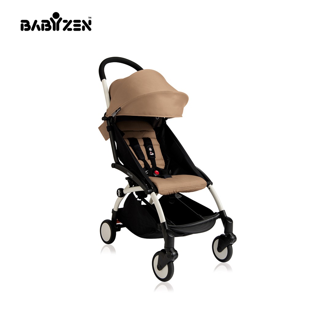 Bộ màn chụp và đệm xe đẩy YOYO 6+ Nâu Kaki Babyzen