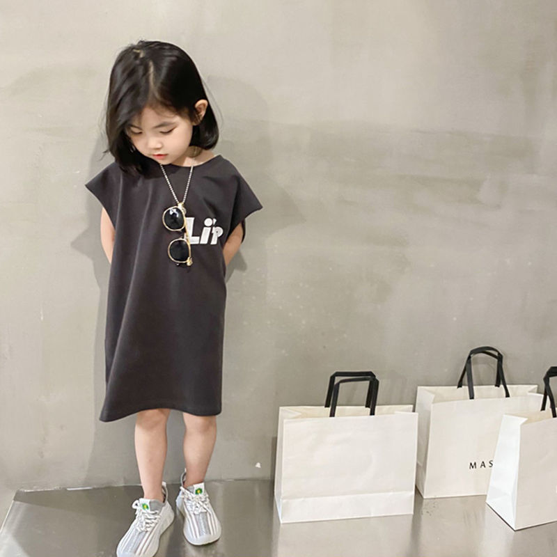 Đầm Dài Không Tay Họa Tiết Hoạt Hình Dành Cho Bé Gái