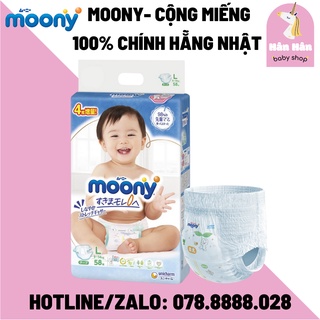 (MOONY CỘNG MIẾNG)Bỉm Tã Dán/Quần Moony Nội Địa Nhật Đủ Size NB96/S90/M68/L58/M64/L50/XL44