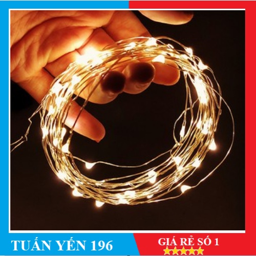 Xài pin AA) Dây Đèn Led Đom Đóm Chipsbling Fairy Lights 2m 20 bóng vàng nắng trang trí phối cảnh