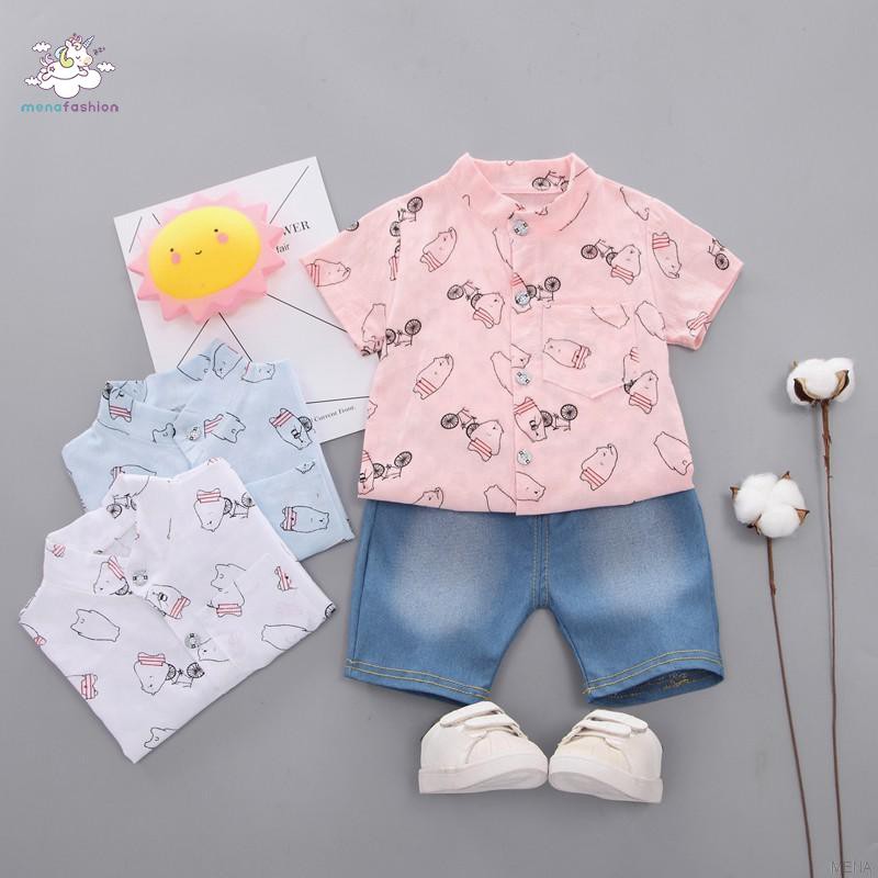 Set áo thun + quần short cho bé trai