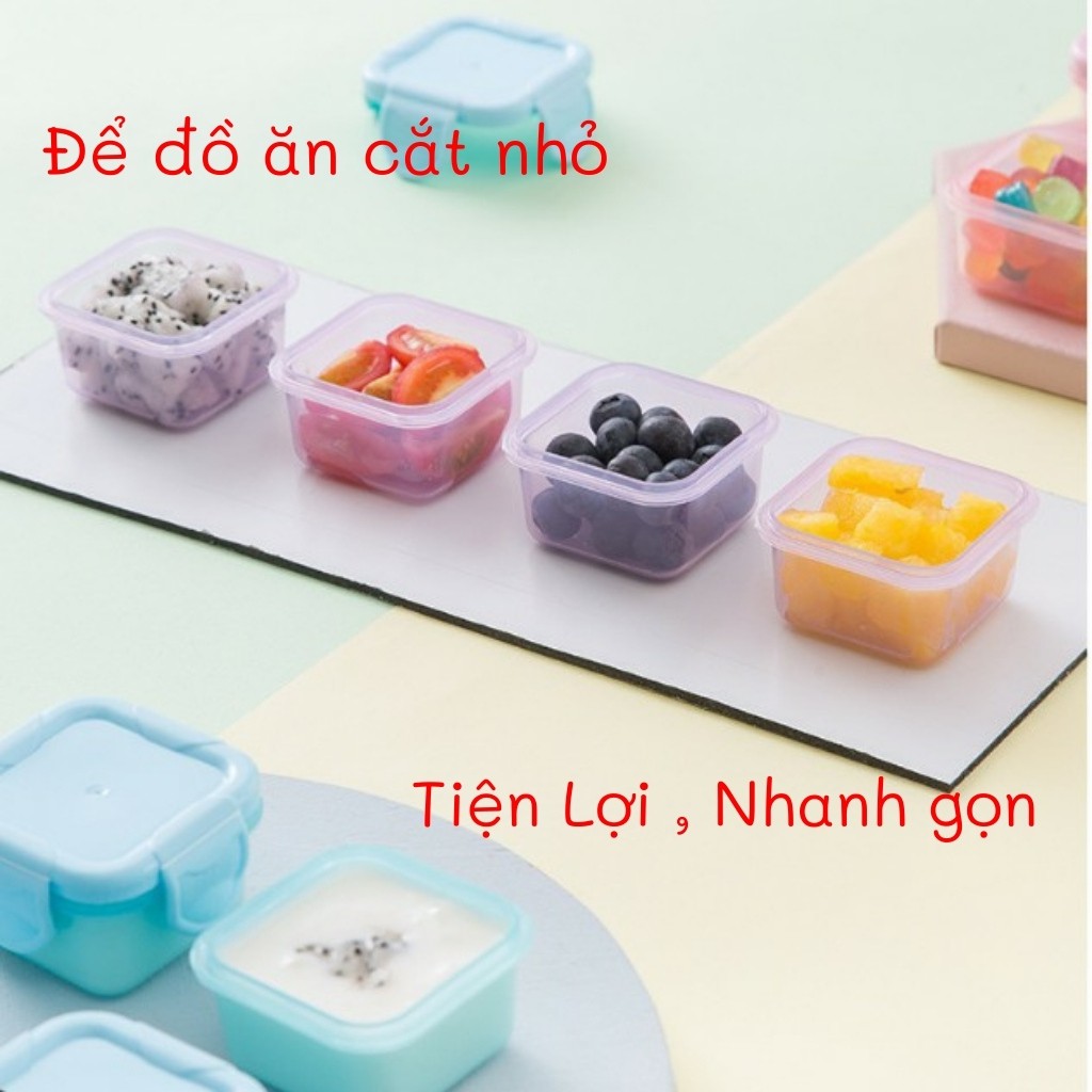 Hộp Trữ Đông, Khay Trữ Đông Mini Có Nắp Cao Cấp Bảo Quản Dinh Dưỡng Đồ Ăn Dặm Cho Bé