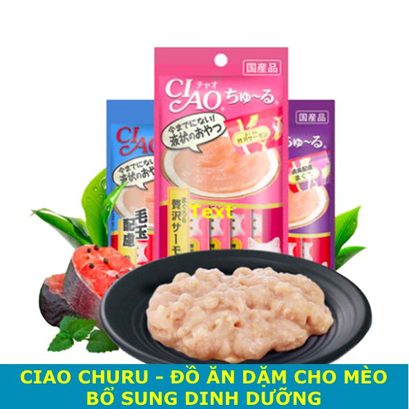 [Mã PET50K giảm Giảm 10% - Tối đa 50K đơn từ 250K] [Combo 4THANH] Snack Kem Soup Thưởng Ciao Churu - Thức Ăn cho Mèo