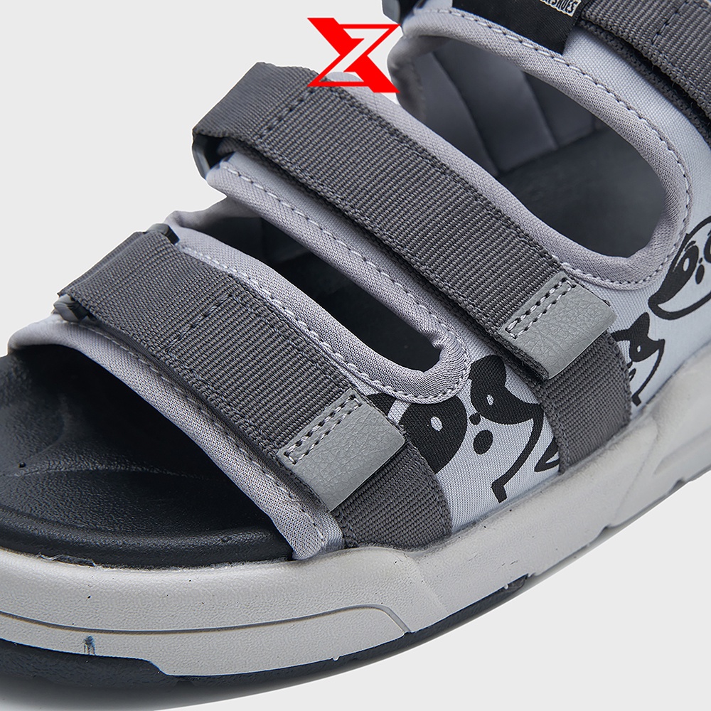 Sandals ZX 3121 Streetwear đế bằng khóa dán Meta Raccoon Grey & Black Grey