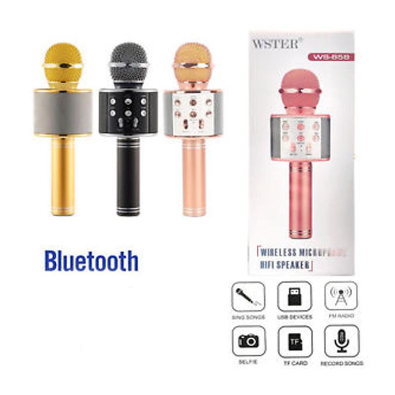 Mic Hát Karaoke, Micro Không Dây Liền Loa Bluetooth Ws 858 Mẫu 7