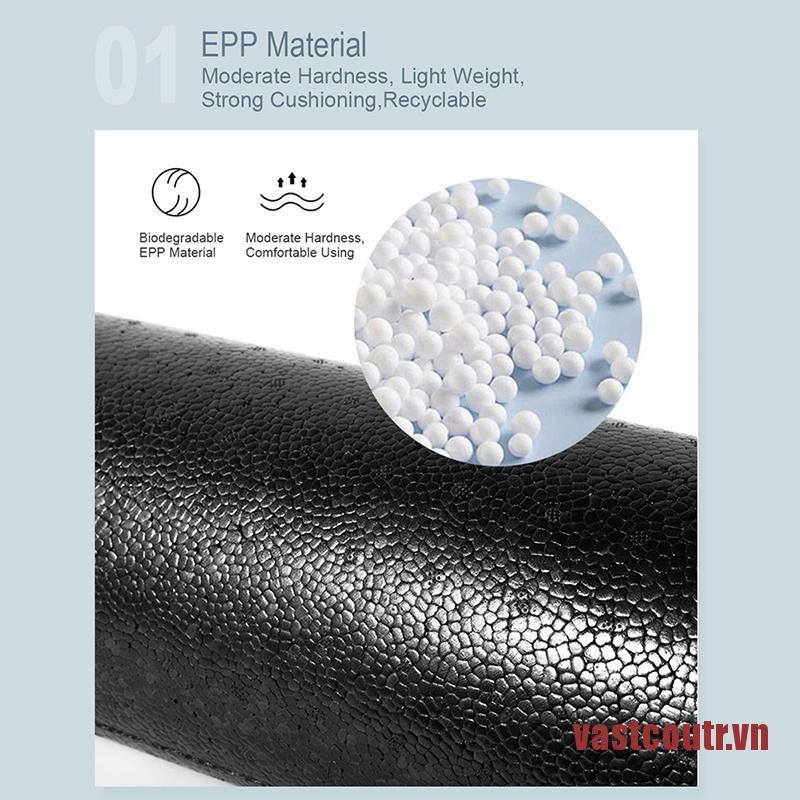 Con Lăn Xốp Tập Yoga Màu Đen 3 Kích Cỡ 30 / 45 / 60 CM