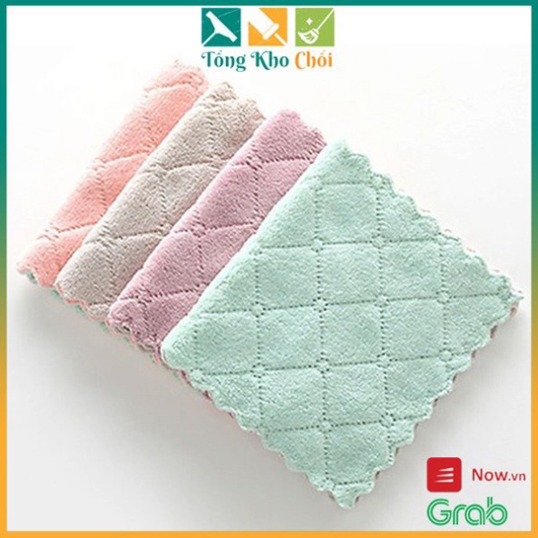 ComBo/10 Chiếc Khăn lau bếp đa năng có khả năng thấm hút tốt và được chế tạo để tẩy bụi bẩn]