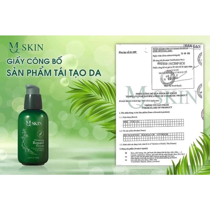 SERUM TÁI TẠO NHÂN SÂM MQ SKIN
