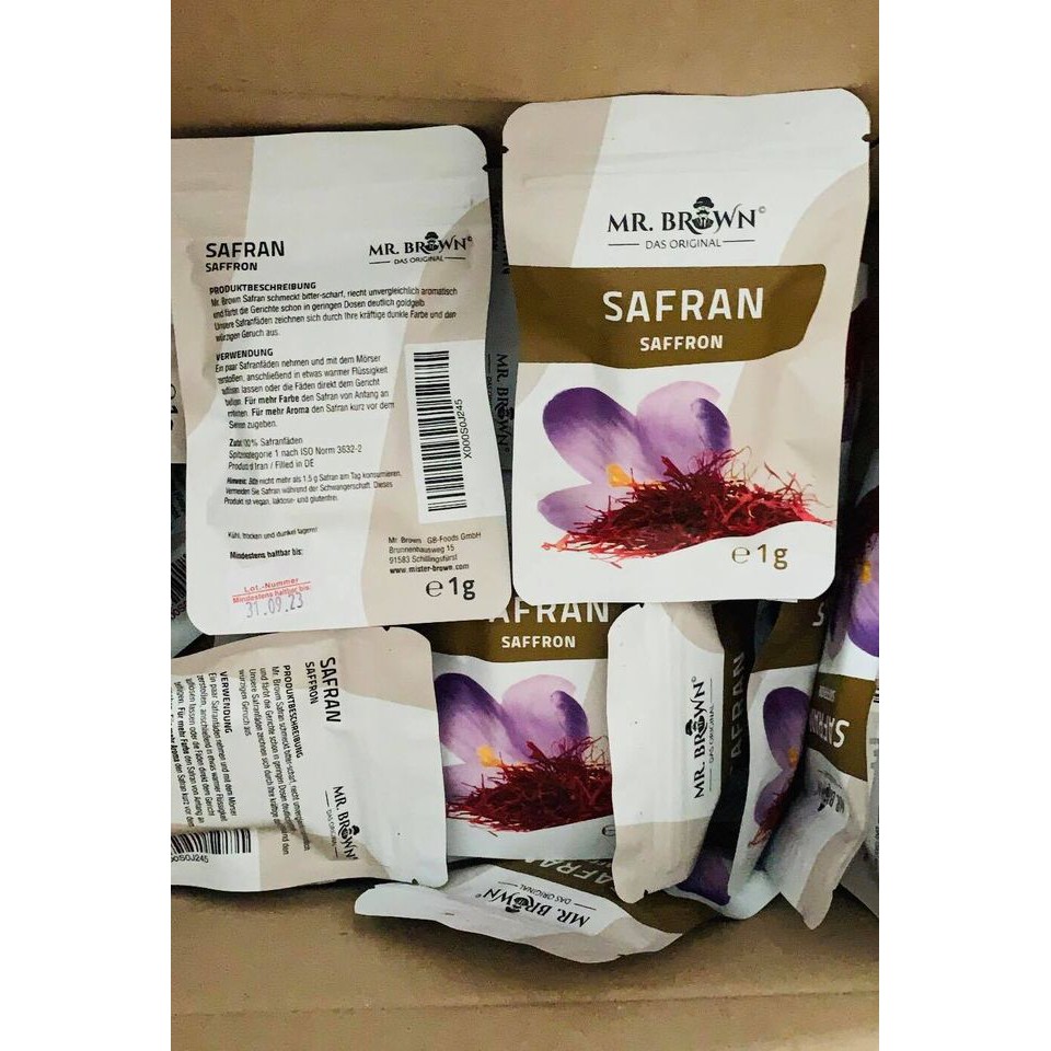 Nhụy hoa nghệ tây Saffron Mr.Brown 1g