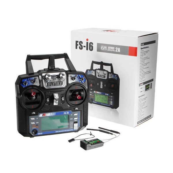 Tay Điều Khiển Flysky I6 + RX IA6B chính hãng cho máy bay mô hình, cano tàu thủy, thuyền Xe Rc FS I6 IA6B