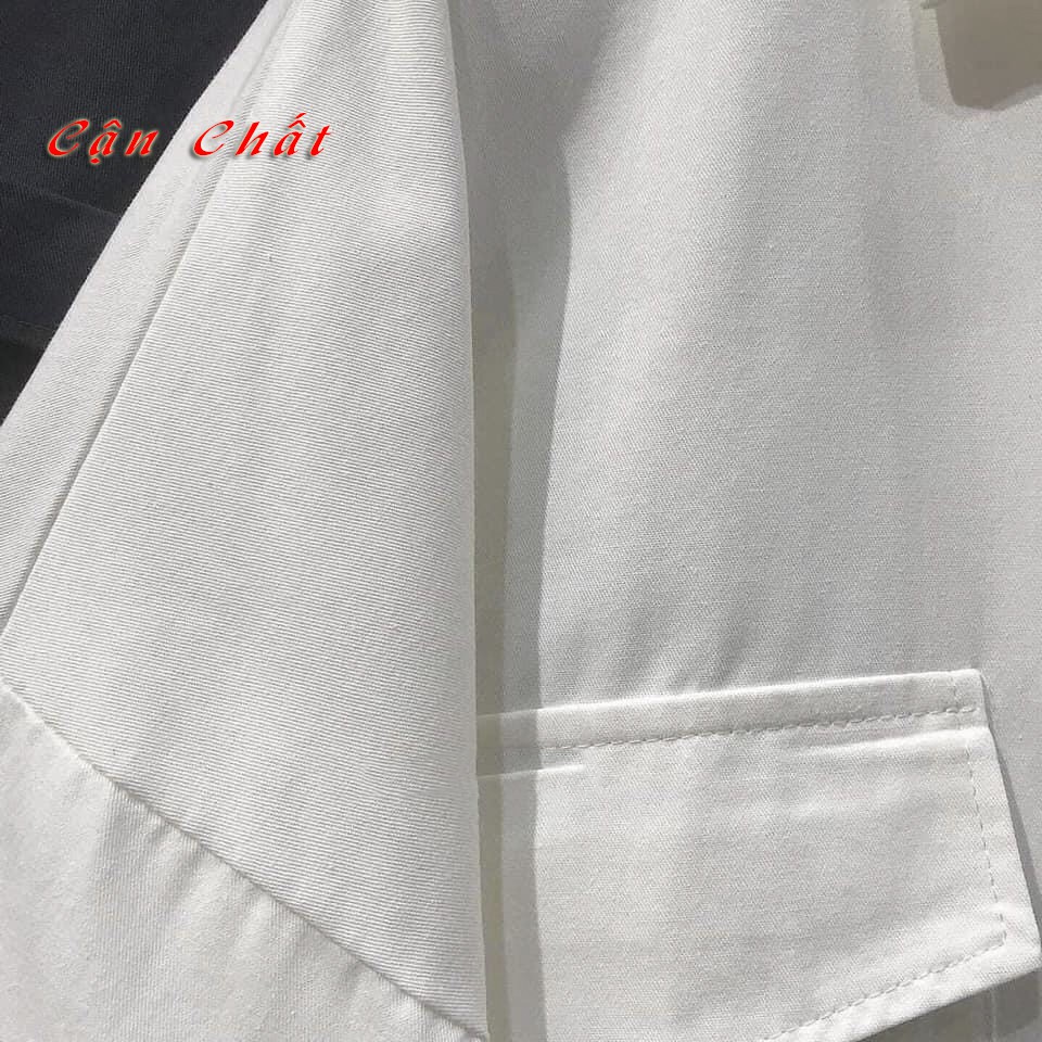 [HÀNG XỊN LOẠI 1] Sơ Mi 2 Túi Cực Chất Uzzang - Form Unisex freesize &lt;70kg - Ảnh Mẫu Kèm Ảnh Thật