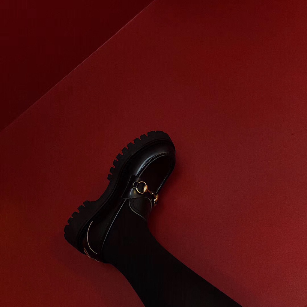 Giày Lười Da Với Đế Rãnh Ngựa