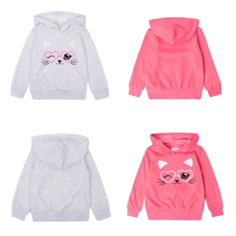 Áo Hoodie Mèo VnXk Bé Gái 1 đến 7 tuổi