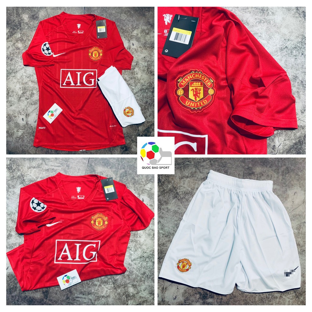 Bộ áo bóng đá ManU AIG Sân Nhà mùa 2007-2008 và 2008-2009