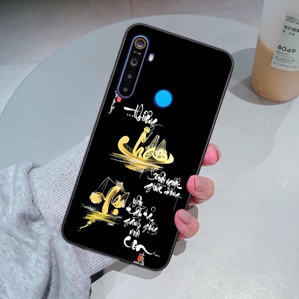 Ốp lưng Realme 5 / 5 Pro / C3 phiên bản cha mẹ - vợ chồng- chữ thư pháp Tâm, nhẫn, phúc lộc thọ cực đẹp và ý nghĩa