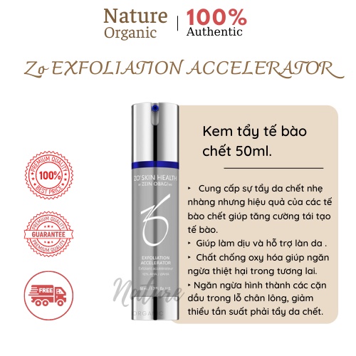 Kem tẩy tế bào chết Zo EXFOLIATION ACCELERATOR 50ml loại bỏ tế bào chết lâu ngày trên da mang lại làn da sáng mịn