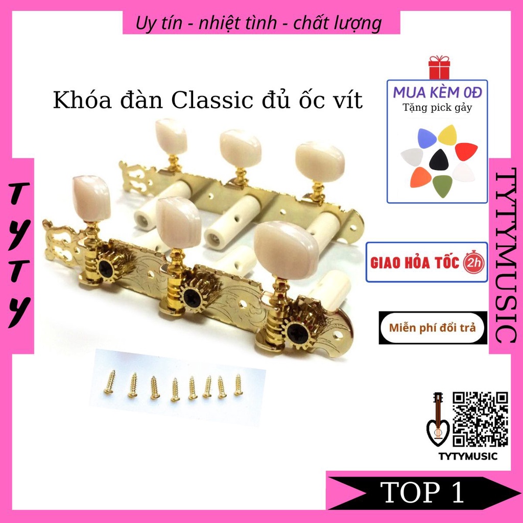 Khóa đàn guitar CLASSIC mạ vàng  TYTYmusic