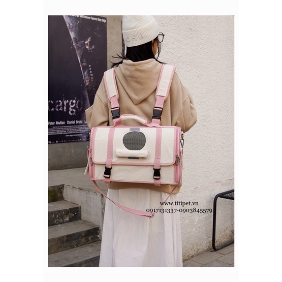 🌻BALO- TÚI ĐEO CHÉO form ngang CHO THÚ CƯNG- Vừa xách vừa mang được luôn sen oy^^❗️