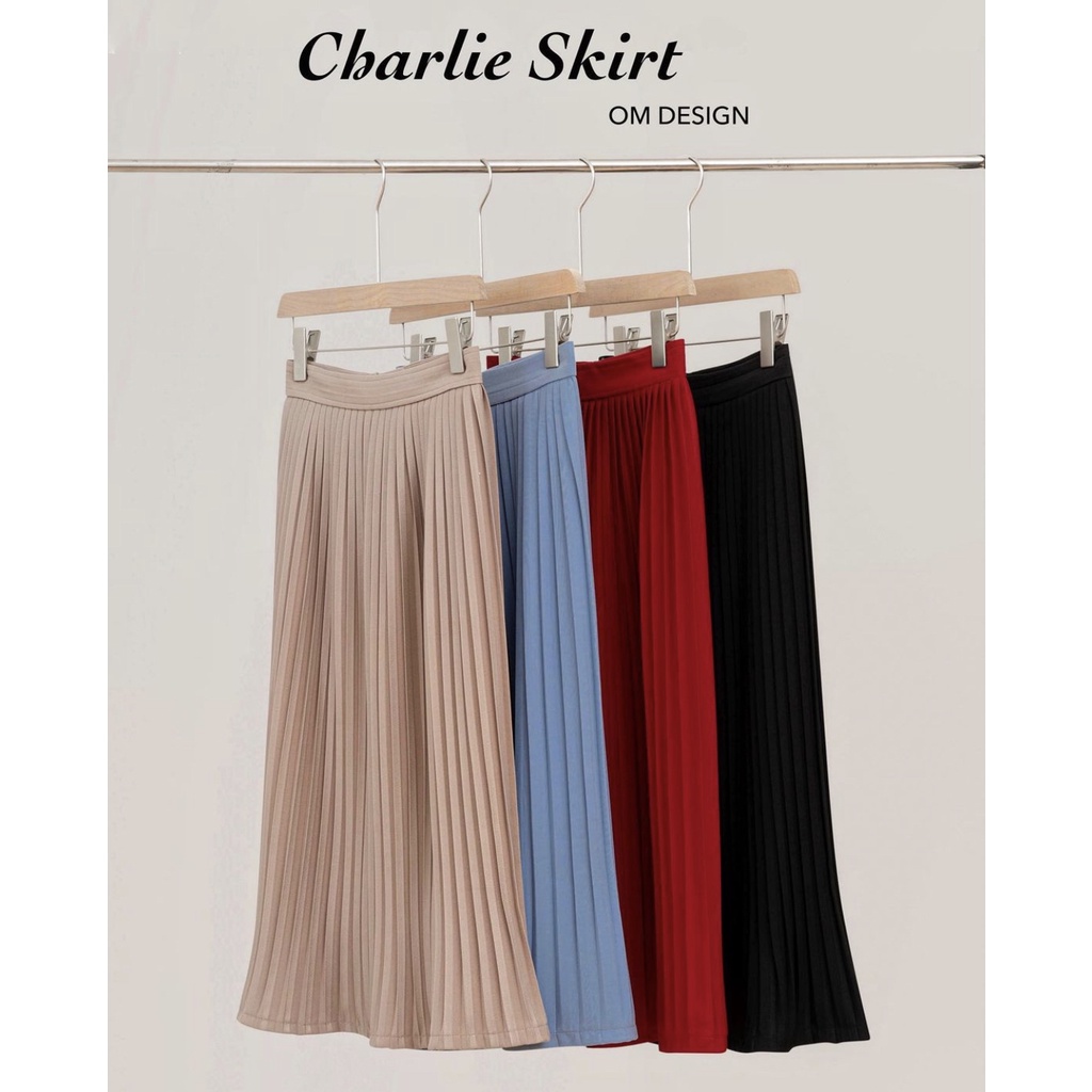 Charlie Skirt - Chân váy xếp ly dáng dài