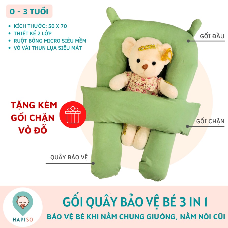 Gối quây nằm chung giường cho bé Hapiso