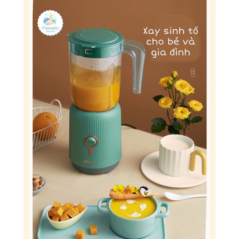 Máy xay đa năng Bear 1L kèm 2 cối 0,1L cho bé và gia đình (Máy xay Bear 3 cối)