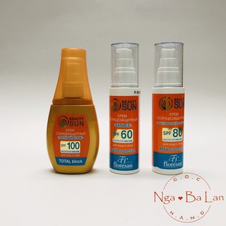 Kem chống nắng floresan "beauty sun" spf 60,80,100 hàng nga