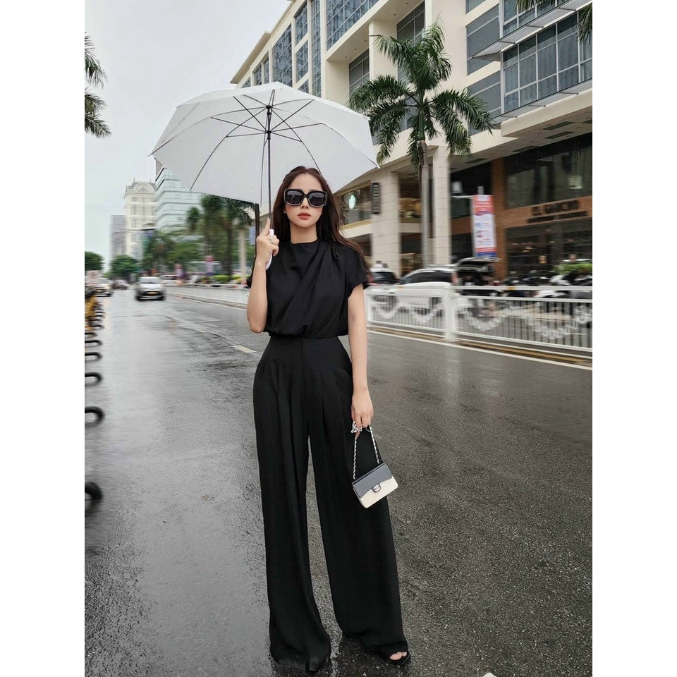 Đồ bộ nữ có áo form rộng kèm quần dài ống rộng 2 màu cực đẹp cho cô nàng năng động ph