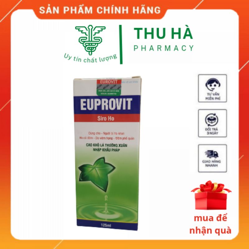Siro EUPROVIT Giúp Giảm Ho Tăng Sức Đề Khang Chiết Xuất Từ Cao Lá Thường Xuân Khô - Hộp 125ml