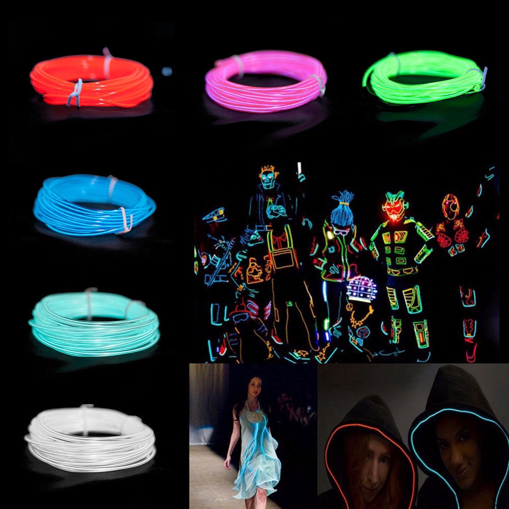 Dây Đèn Led Neon 1m / 3m / 5m 3v El Trang Trí Tiệc
