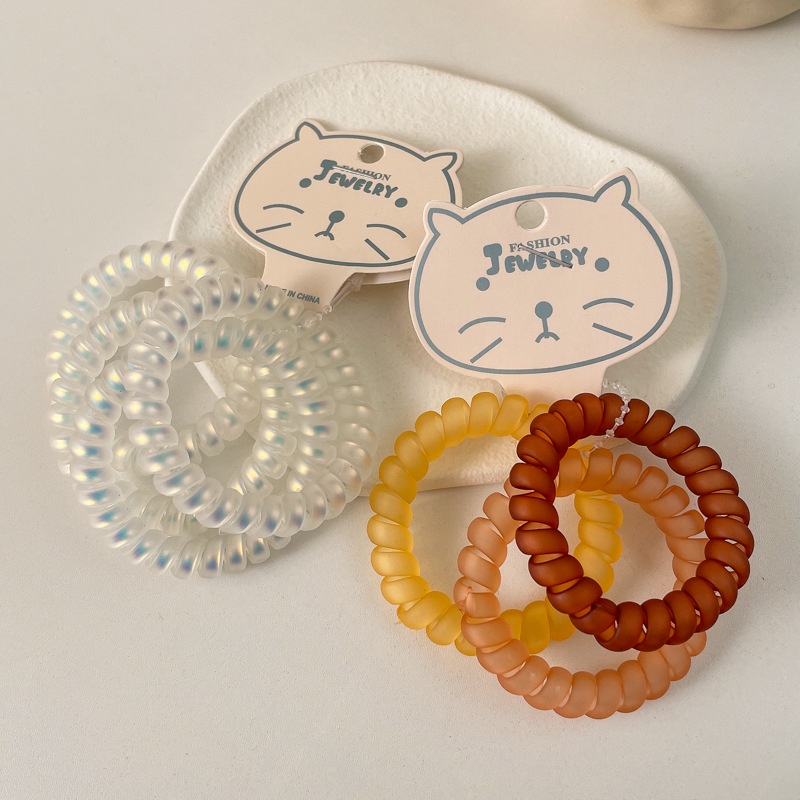 Set 3 / 10 Dây Buộc Tóc Cao Su Co Giãn Phong Cách Hàn Quốc Đơn Giản Dành Cho Nữ