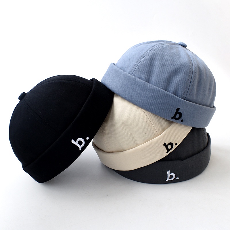 Mũ đội beanie LINJW bằng cotton thiết kế thời trang Hàn Quốc cá tính 2022