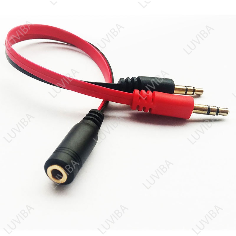 Cáp âm thanh 3 5 gộp tai nghe và mic chia tai nghe LUVIBA CA35