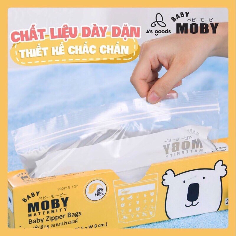 TÚI ZIP ĐA NĂNG MOBY CHÍNH HÃNG