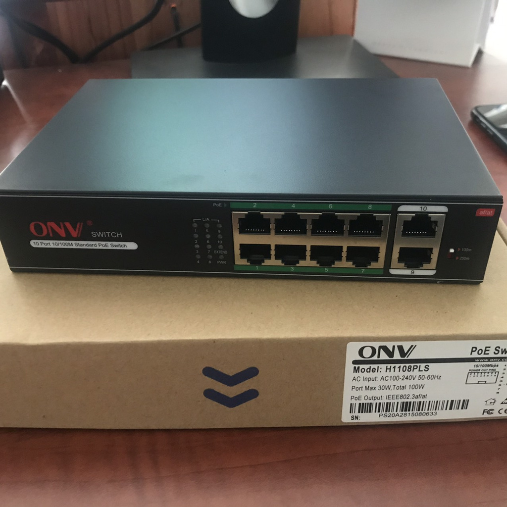 Switch ONV 1108PSD-11064PLS chính hãng giá rẻ/ Bộ chia mạng - Switch POE 'ONV' 4, 8, 16 ports