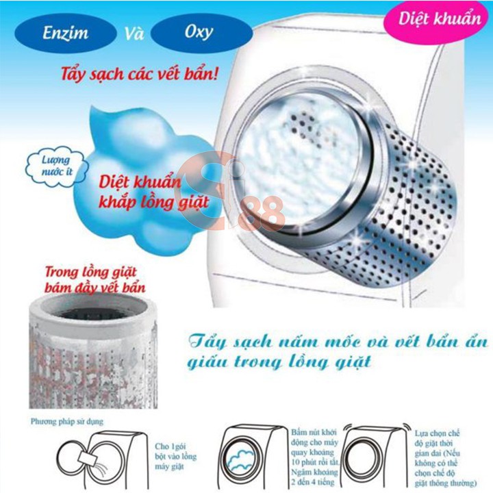 [Thế Hệ Mới] Bột tẩy vệ sinh lồng máy giặt Hàn Quốc 450gr dùng cho cả máy giặt lồng đứng và lồng ngang GD38 - SINCE88