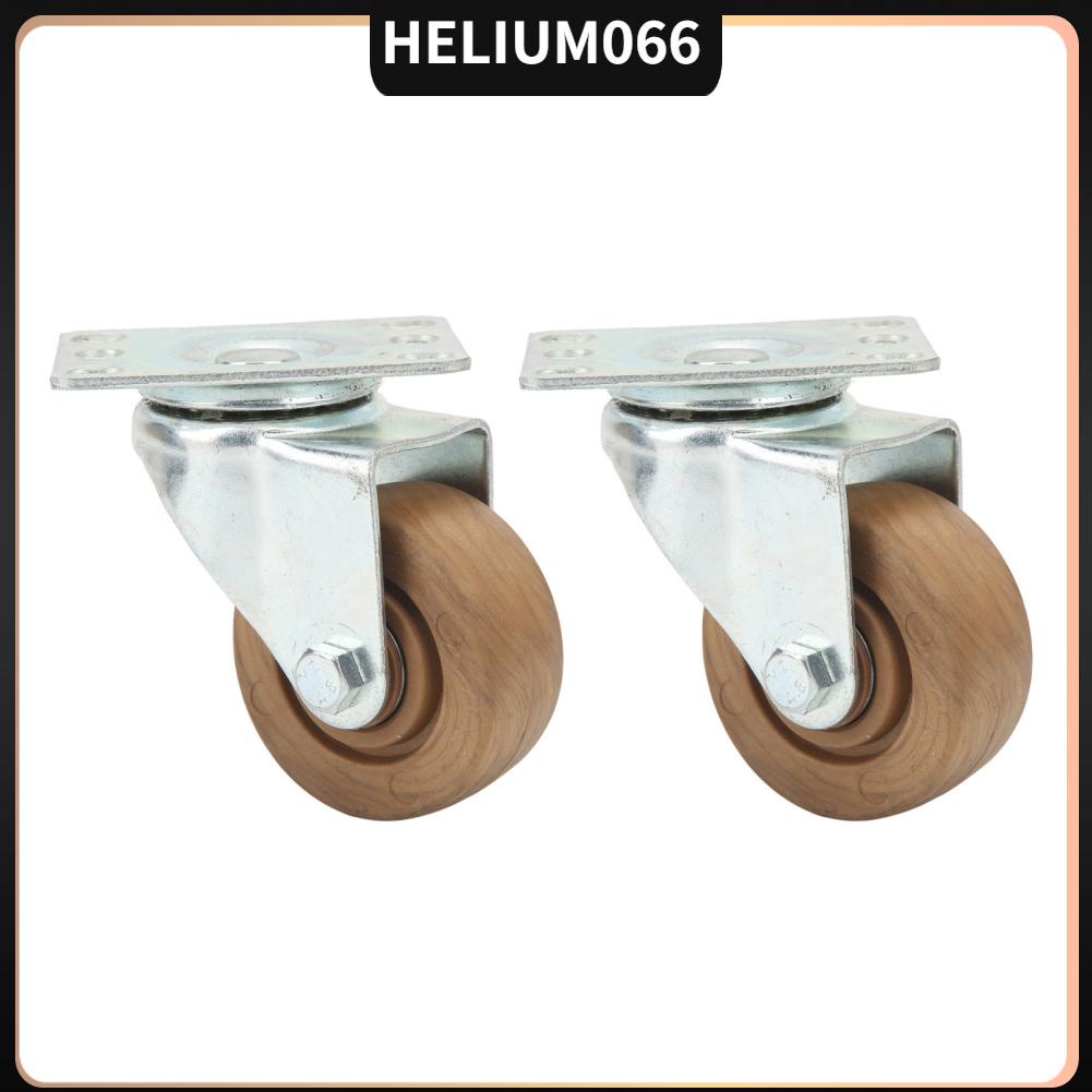 Helium066 2 cái Xe đẩy Caster Nylon chịu nhiệt Chống mài mòn Bánh xe xoay linh hoạt 75mm